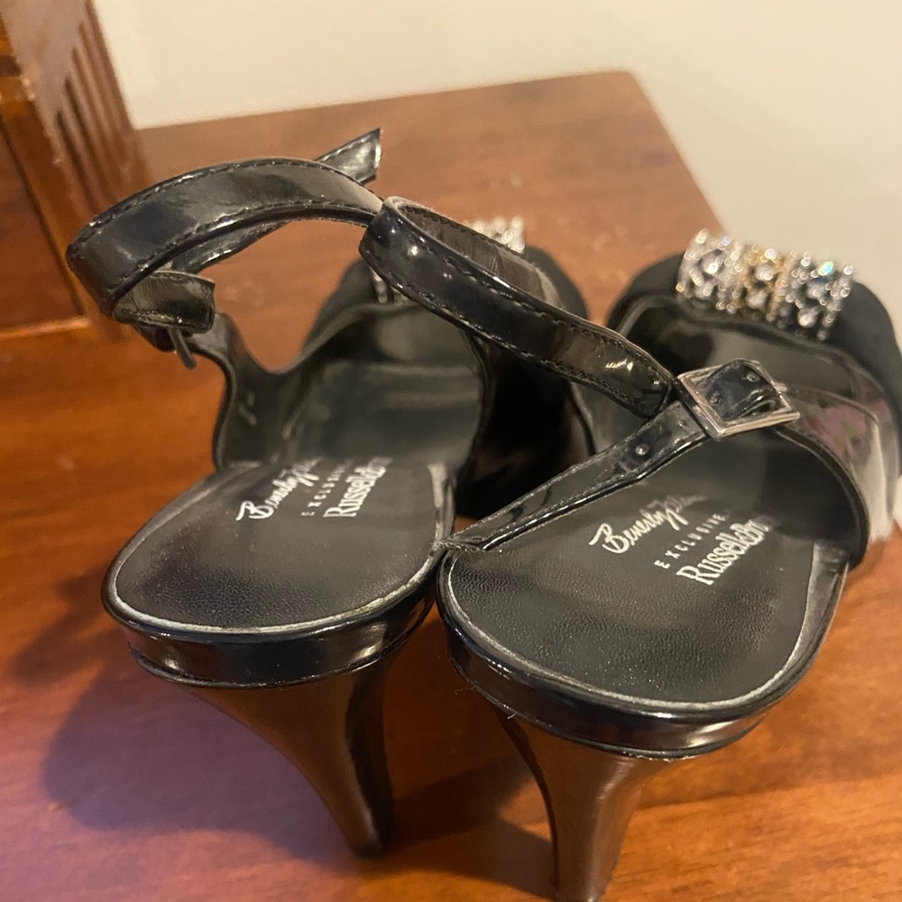 Black Patent sling backs